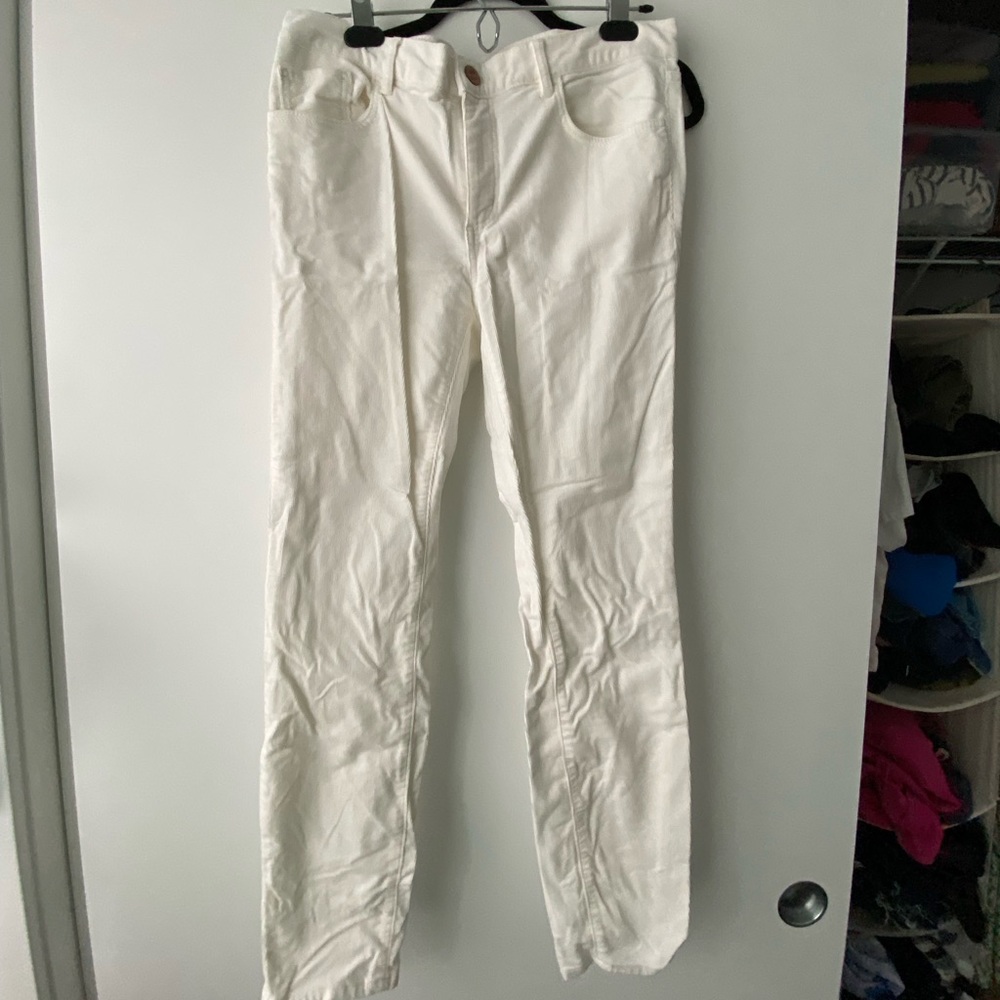 White LOFT corduroy skinny pants